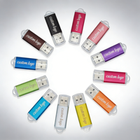 Clé USB en métal personnalisée multicolores avec transfert haute vitesse 2.0 3.0 pour cadeau d'entreprise