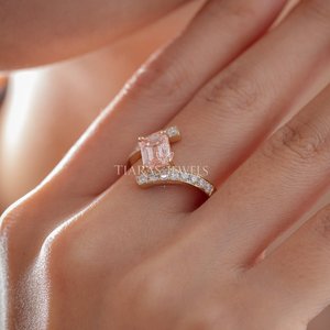 Luxury Women's 925 Sterling <b>Silver</b> Gold Plated <b>Adjustable</b> Hip Hop Diamond <b>Ring</b> with Brilliant Finish for Daily Style - Product Image 2