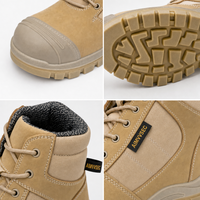 Chaussures de sécurité AIMVVSEC en daim avec embout en acier, imperméables, antidérapantes, semelle extérieure en PU, bottes de travail pour la construction, printemps-automne