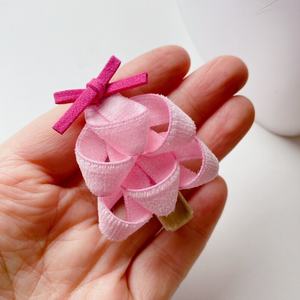 Children's Glitter Hair Ornament Solid Color <b>Christmas</b> <b>Tree</b> Hair Pin Bow BB Clip Party Set 2 Pieces - Product Image 6