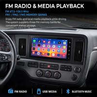 Autoradio double DIN personnalisé de 7 pouces avec CarPlay sans fil et Android Auto pour camions et bus 24V