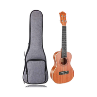 Vente en gros d'ukulélés professionnels en bois à 4 cordes de 26 pouces avec logo personnalisé