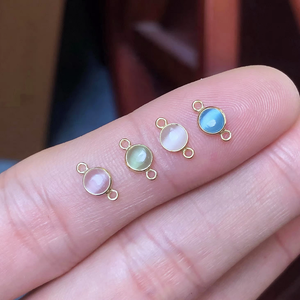 อุปกรณ์ทำเครื่องประดับ DIY ขายส่ง ทนทานต่อการหมอง ชุบทอง 14K พร้อมกรอบประดับ หินตาแมวสังเคราะห์ขนาด 4 มม. พร้อมห่วง 12 <span class=keywords><strong>3</strong></span> วง - Product Image 5