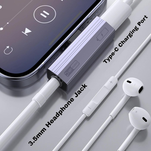 Adaptateur USB Type C <span class=keywords><strong>vers</strong></span> prise jack 3,5 mm 100W, charge rapide, <span class=keywords><strong>convertisseur</strong></span> <span class=keywords><strong>audio</strong></span> USB-C 2 en 1 pour iPhone 15 16 17 Samsung - Product Image 3