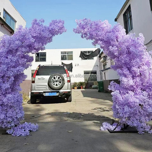 J17 all'ingrosso bianco rosso rosa di seta finta albero di ciliegio artificiale Sakura arco alberi per eventi di nozze decorazione di sfondo - Product Image 6