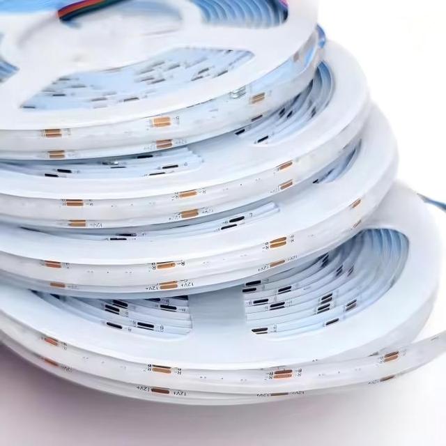 Cob Rgb Led Strip Light 15w High Quality Colorful Smart 5m 12v 24v Rgbw Rgb Cob Led Strip