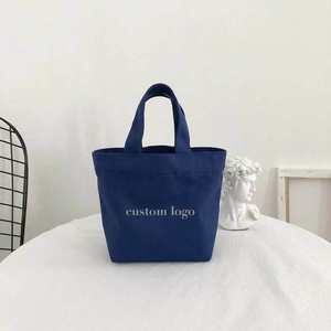 Wholesale new custom logo printed <b>canvas</b> reusable shopping bag <b>canvas</b> <b>handbag</b> - Product Image 5