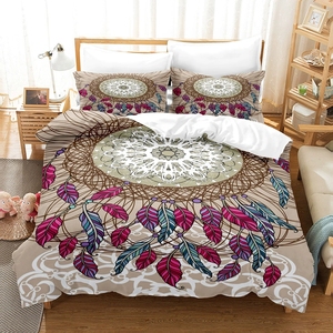 Usine directe personnalisé 3D numérique imprimé Dreamcatcher ensemble <span class=keywords><strong>de</strong></span> lit 90-120gsm Polyester 4 pièces <span class=keywords><strong>couette</strong></span> ensemble <span class=keywords><strong>de</strong></span> literie - Product Image 3