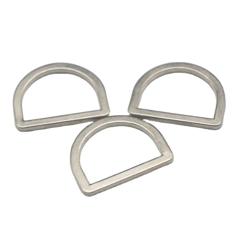 Quality Assurance Sustainable Magnetic Metal Buckle D Ring Stainless Steel Welded Safe Material D-Ring Hang Buckle