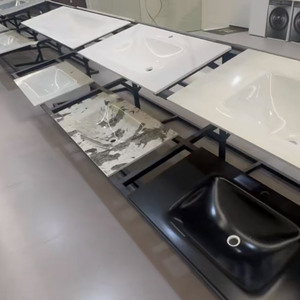 Lavabo de Piedra Sinterizada Premium Termoformado con Borde Delgado, Lavabo Integrado de Una Pieza para Encimera, Ideal para Compradores de Gran Volumen - Product Image 4