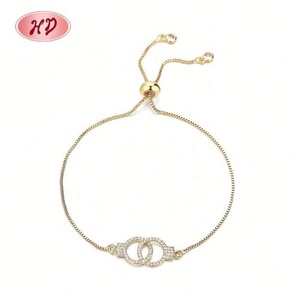 Pulseras de Moda al por Mayor con Circonita Cúbica, Bañadas en Oro de 18K, con Colgante de Serpiente, para Hombre y Mujer - Product Image 3