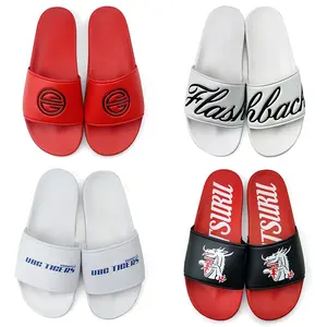 Minika-Zapatillas personalizadas con Logo para hombre, chanclas deslizantes de playa