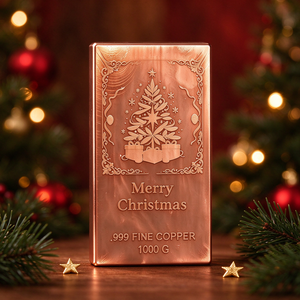 1KG <b>copper</b> bullion bar for Christmas <b>Gift</b> Souvenir - Product Image 5