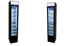 OEM Lumière Led 260L Porte en <span class=keywords><strong>Verre</strong></span> Affichage Réfrigérateur Commercial Vertical Boissons Énergisantes Réfrigérateur avec Serrure - Product Image 6