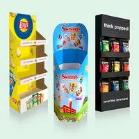 Présentoir en carton personnalisé présentoir pour noix et palettes présentoirs de supermarché présentoirs pour aliments chips de pommes de terre grains de café chocolat