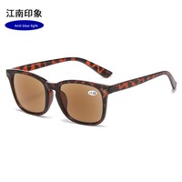 Lunettes de lecture progressives élégantes et tendance, anti-lumière bleue, nouvelle monture large noire transparente, miroir de lecture HD pour visage carré
