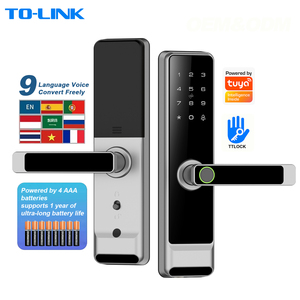 กุญแจล็อคประตูอัจฉริยะแบบสแกนลายนิ้วมือ Tuya สำหรับประตูไม้ภายในบ้าน - Product Image 1