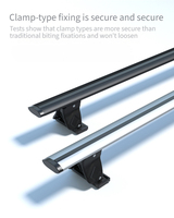 Barres transversales de toit universelles en alliage d'aluminium robuste, type griffe de tigre, pour porte-bagages de toit, directement de l'usine