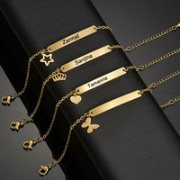 Pulsera de Acero Inoxidable Ajustable con Logotipo Personalizado, Chapada en Oro de 18K, Cadena de Eslabones Minimalista, Joyería para Hombre, Artículos de Regalo