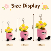 Boneka Karakter Bunga Pot Lucu Kustom, Boneka Maskot Botani Lembut untuk Dekorasi Koleksi, MOQ Rendah, OEM ODM