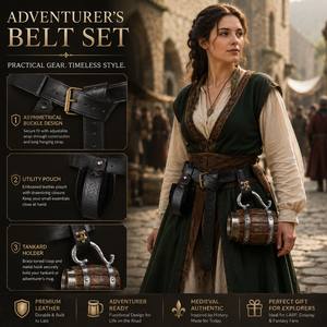 Ceinture médiévale en cuir PU en forme <span class=keywords><strong>de</strong></span> Y avec porte-flacon miniature en bois, pour pirate, voyageur, Renaissance, LARP, cosplay - Product Image 1