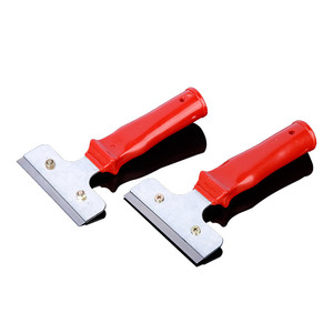 Putty Knife Steel Blade Red Plastic Handle <b>Cleaning</b> <b>Scraper</b> For Interior Decoration - Product Image 4