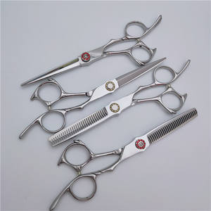 Tijeras de Peluquería Chibi, Acero Inoxidable 440C, Tijeras de Entresacar con 30 Dientes, para Diestros, Tijeras Planas de Salón, Corte Profesional - Product Image 3