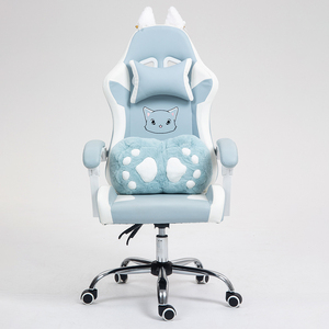 Soporte Lumbar ergonómico Kitty Cat Racing Gaming <span class=keywords><strong>Silla</strong></span> para <span class=keywords><strong>Gamer</strong></span> Office Computer Chair <span class=keywords><strong>con</strong></span> reposapiés - Product Image 1