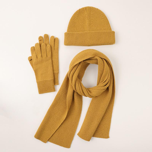 Nuevo Conjunto de Bufanda, Gorro y Guantes de Cachemira Suave para Adultos, Tejido Transpirable para Otoño, con Etiqueta Personalizada - Product Image 2