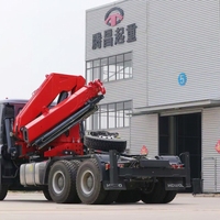 Grue mobile montée sur camion lourd 8x4, châssis à bras pliant, grue mobile de 6 à 28 tonnes, manipulateur monté sur camion, flèche télescopique articulée