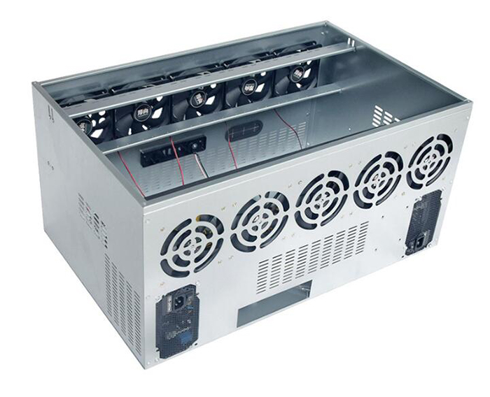 Корпус для сервера компьютера 7.5U 12GPU с 10 охлаждающими вентиляторами для корпуса сервера компьютера