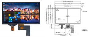 จอแสดงผลความสว่างสูงขนาด9นิ้ว1024x600พิกเซลความสว่าง1000นิตหน้าจอ IPS LVDS TFT LCD พร้อมระบบสัมผัสแบบคาปาซิทีฟ - Product Image 3