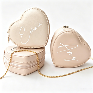 Estuches de Viaje para Joyería con Logotipo Personalizado, Suministro al por Mayor, Material PU Premium, Opciones Multicolores para Despedidas de Soltera y Regalos - Product Image 1