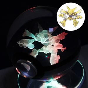Cadeaux enfants <span class=keywords><strong>pas</strong></span> chers K9 Crystal <span class=keywords><strong>Pokeball</strong></span> 3D Lighting Up Crystal Poke ball - Product Image 3