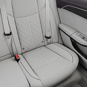 High-End kustom <span class=keywords><strong>PU</strong></span> <span class=keywords><strong>PVC</strong></span> sintetis kulit timbul spons bernapas lubang rajutan ramah kulit kursi mobil tahan lama penutup - Product Image 4