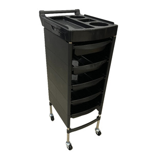 Chariot de <span class=keywords><strong>Salon</strong></span> à 5 Tiroirs Multi-Niveaux en Plastique, Roulant, avec Porte-Gobelets et Plateau Supérieur pour Coiffeur/SPA et Usage Esthétique - Product Image 1