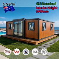 Casa Prefabricada Moderna Estándar AU de 2-3 Dormitorios, Contenedor Modular Contemporáneo de 20 pies, Vivienda Económica en Venta