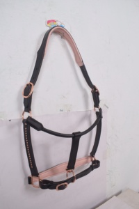Genuine Leather Rose Gold Horse Riding <b>Halter</b> Comfortable & Customizable Suppliers - Product Image 3