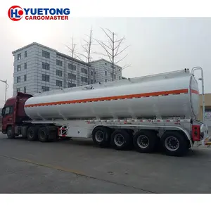 5000 litres carburant 6 roues pétrolier réservoir d'azote liquide citerne en alliage d'aluminium camion-citerne semi-remorque