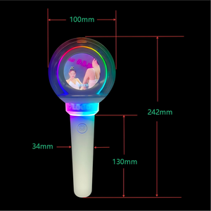 LCD-scherm 2,1 inch scherm sportverlichting <span class=keywords><strong>LED</strong></span>-aanmoedigingsstokken op maat gemaakte kleur knipperende lampjes voor bruiloften en evenementen - Product Image 5