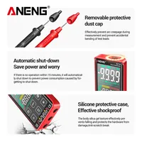 Multimètre numérique intelligent ANENG 621A, 9999 comptes, True RMS, écran tactile, rechargeable, Type-C, testeur NCV AC/DC