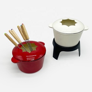 Bán buôn men gang sô cô la Fondue Set <span class=keywords><strong>mini</strong></span> pho mát men nồi với dĩa và tái sử dụng - Product Image 6