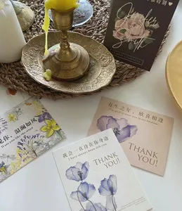 Cartes <span class=keywords><strong>de</strong></span> vœux personnalisées imprimées sur mesure pour mariages, anniversaires, cartes <span class=keywords><strong>de</strong></span> <span class=keywords><strong>remerciement</strong></span> personnalisées, bloc-notes adhésifs vierges en carton - Product Image 2