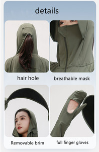 Women's Hoodie UV <strong>Sun</strong> Protection Shirts Lightweight Cardigan Rash <strong>Guard</strong> UPF 50+ Long Sleeve Swim Shirts UV/SPF <strong>Sunscreen</strong> Top - Product Image 4