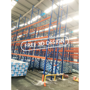 Personalización Sistema de estantería de palés Vigas de estante Empuje hacia atrás Sistemas de estantería de palés Estantería de palés industriales - Product Image 1