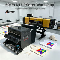 Impresora DTF Acetek Nueva de 24 Pulgadas (60 cm) 2880dpi Xp600/I3200 de 2 Cabezales con Secador y Agitador Automático para Impresión Textil