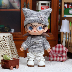 Zsiga 8/10 Scale <b>Doll</b> Warm Sweater And Hat Set For 20cm Posable <b>Doll</b> Clothes Accessory Unisex Youth Wear - Product Image 1