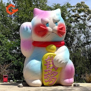 Mascota Inflable Azul con Orejas Largas, Lindo Personaje de Dibujos Animados Inflable para Decoración Publicitaria en Exteriores - Product Image 3