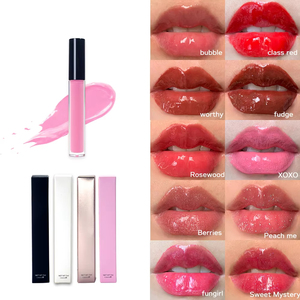Vegan Cruelty Free Nude Liquid <b>Lip</b> <b>Gloss</b> 12 Colors High Pigment Long Lasting Shiny Hydrating Waterproof Custom Private Logo - Product Image 1