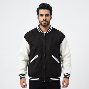 Veste universitaire en cuir personnalisée à prix abordable pour homme, avec manches courtes, patchs personnalisés, style baseball, pour l'automne et l'hiver - Product Image 1